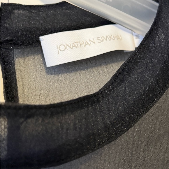 Jonathan Simkhai Midnight Blue Sheer Blouse - Picture 5 of 6